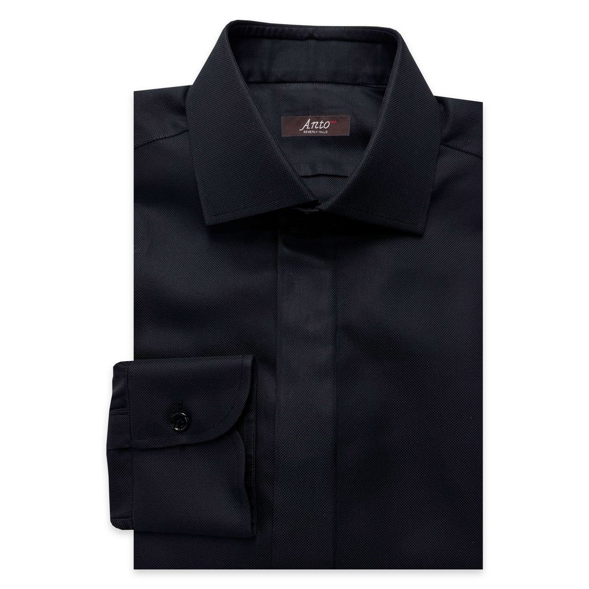 anto dress shirts Anto Beverly Hills Custom-Made Button-Down Shirt Dark Blue Striped July 2012