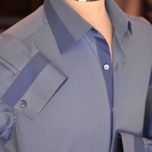 Anto purple detailed dress shirt showcased on a mannequin.
