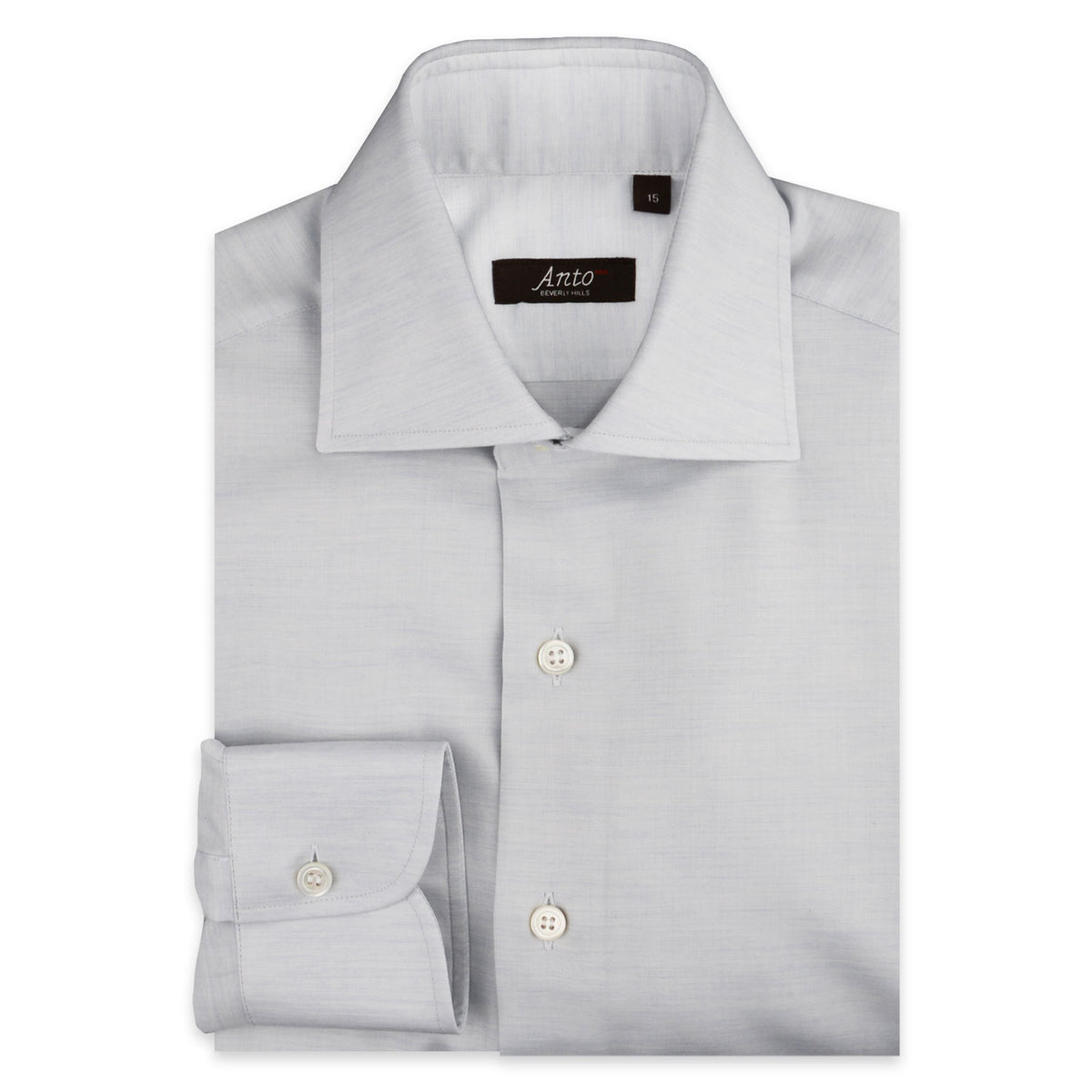 Light Blue Gray Tencel Dress Shirt – Anto