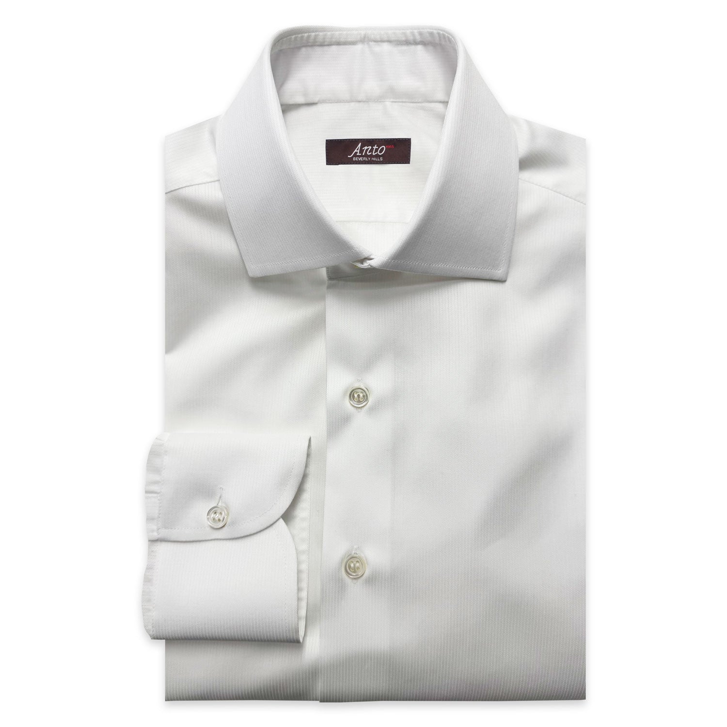 White Textured Dress Shirt Anto White Textured Dress Shirt Anto