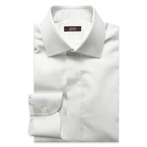 Folded white dress shirt