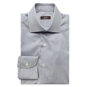 Folded blue stripe shirt