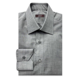 Folded gray dress shirt