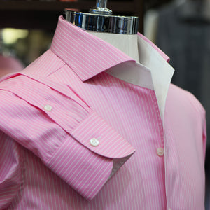 A pink Anto sport shirt, showcased on a mannequin. 