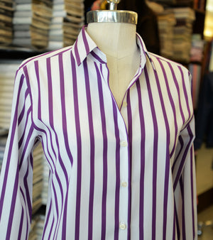 Purple blouse on mannequin
