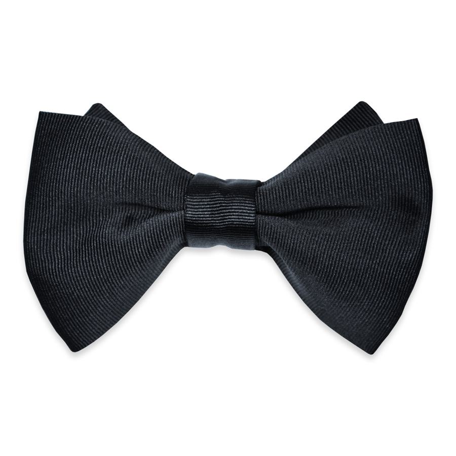 Black Grosgrain Silk Bow Tie – Anto