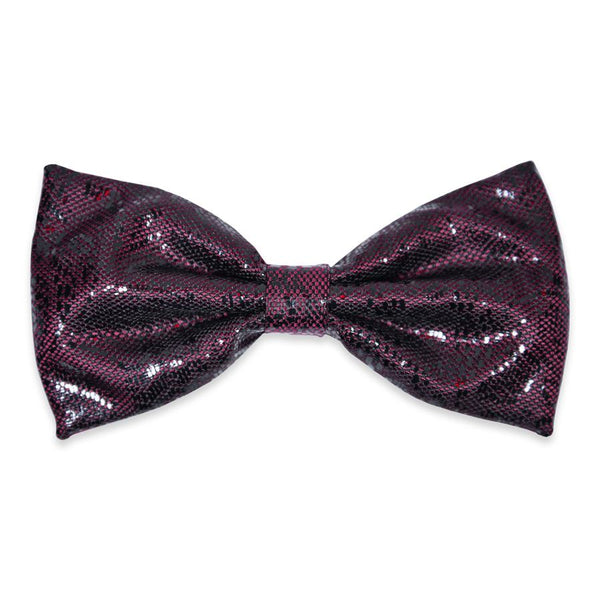 Anto burgundy sequin bow tie, featuring a lustrous finish and elegantly displayed.