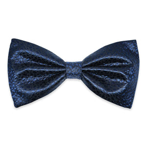Anto navy diamond textured bow tie, featuring a lustrous finish and elegantly displayed.