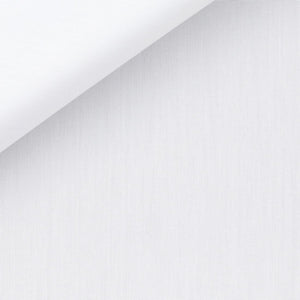 Close-up view of an Anto white poplin fabric swatch, highlighting its fine texture and quality.
