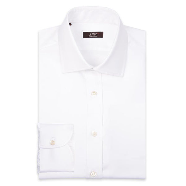 White Twill Solid Dress Shirt Anto White Twill Solid Dress Shirt Anto